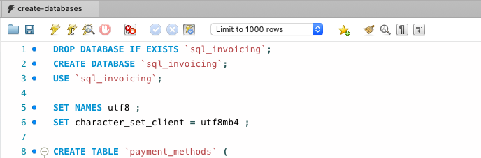 My SQL Execute script